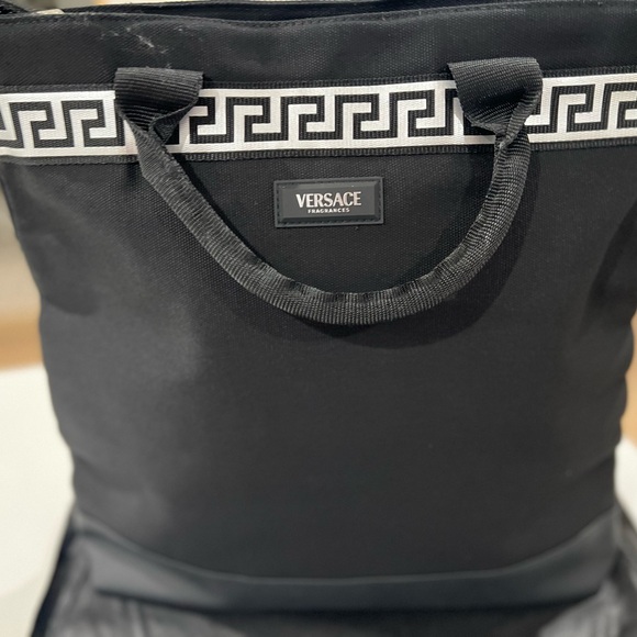 VERSACE NEW MENS BLACK PERFUME SHOULDER BAG - Picture 8 of 15